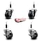 Service Caster 3'' Soft Rubber Wheel Swivel 7/8'' Expanding Stem Caster Set 2 Brakes, 4PK SCC-EX20S314-SRS-2-TLB-2-78 - alternate 5